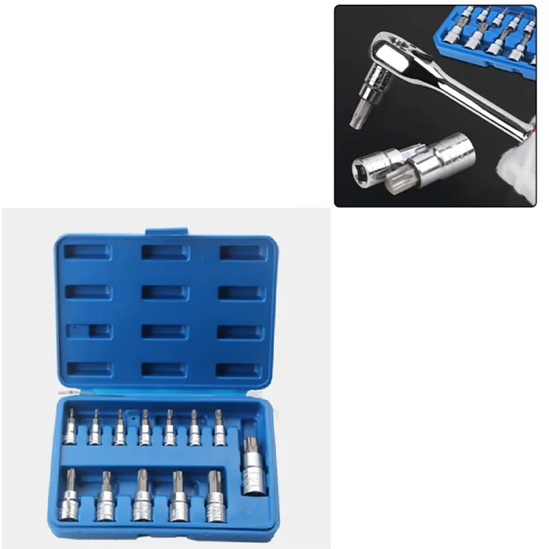 

【Улюбимый!】13 шт., шестигранная отвертка, торцевая отвертка, насадка для насадки под давлением, переходная головка, набор бит Plumblossom для Aut