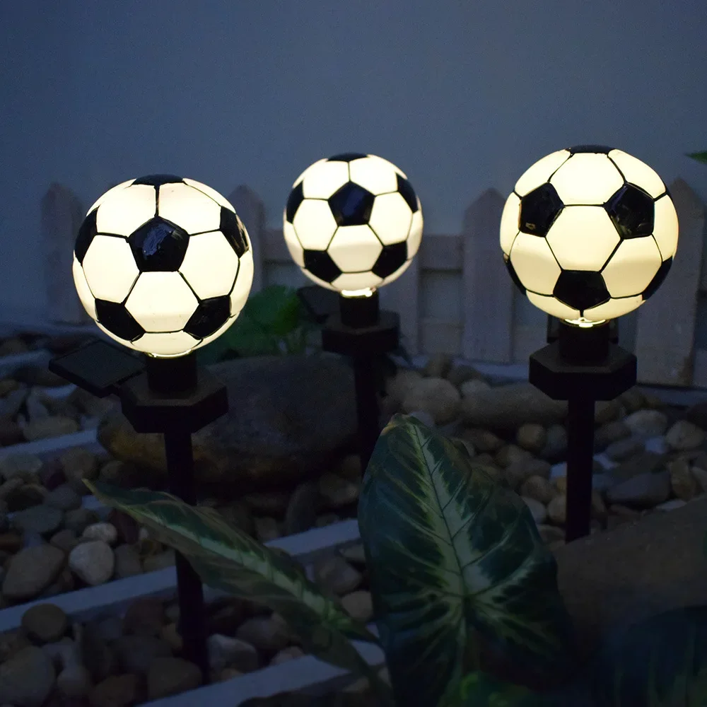 Personalized Circular Football Outdoor Light, Courtyard Decoration, Villa Garden, Waterproof Lawn Landscape, Solar Light