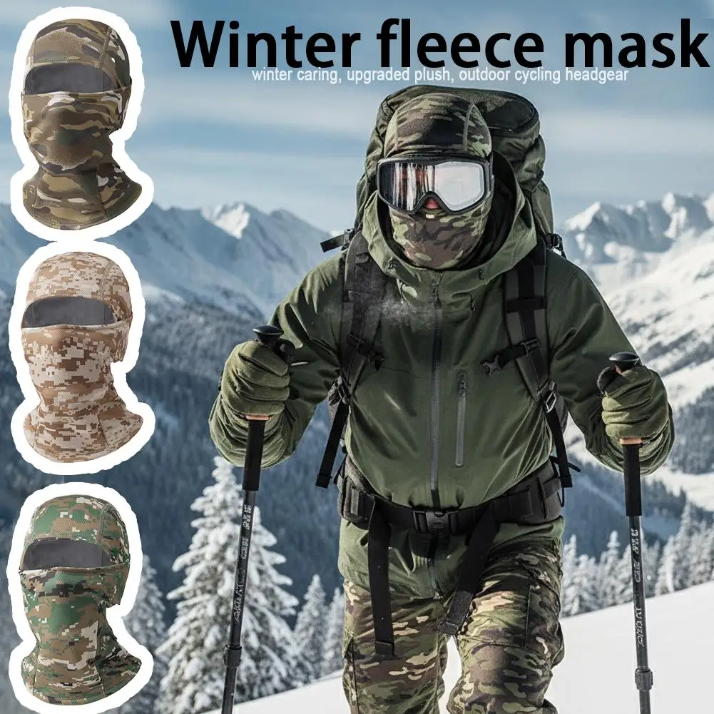التمويه بالاكلافا قبعة الدراجات قناع الوجه الكامل الرياضة في الهواء الطلق الصيد المشي لمسافات طويلة قناع التزلج دراجة نارية خوذة قبعة داخلية