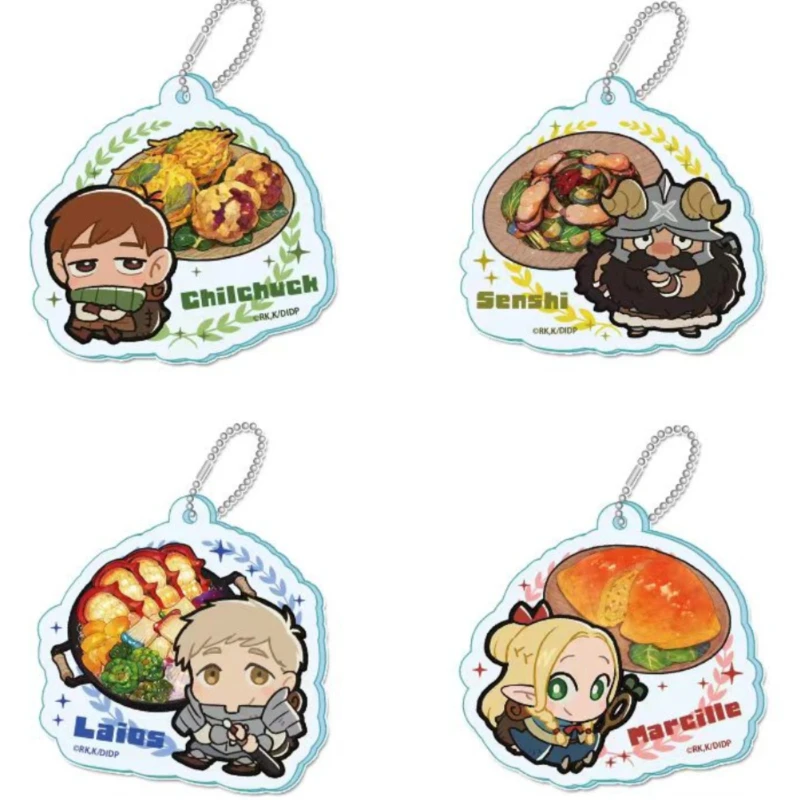 Anime Marsilla Marcille Marushiru Chilchuck Senshi Laius Chilchack Acrylic Keychain Doll Game Keyring Pendant for Gift