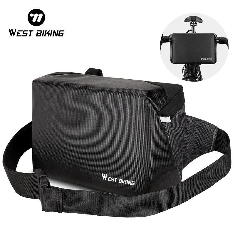 

WEST BIKING Multi-Functional Handlebar Bag Water-Repellent Shoulder Bag for MTB Road Bike Folding Bike Scooter Cycling Accessory