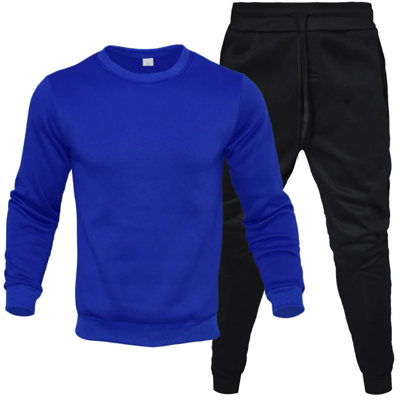 Autumn Winter 2 Pieces Sets Tracksuit Male Hooded Sweatshirt + Pants Sport Hoodies Running Sportswear Men Women Brand Suit