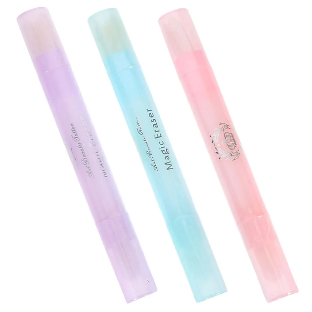 3pcs Edges Cleaning Pens Refillable Cotton Tip For Nail Polish Correction Manicure Tool Nail Art Detail Cleaner