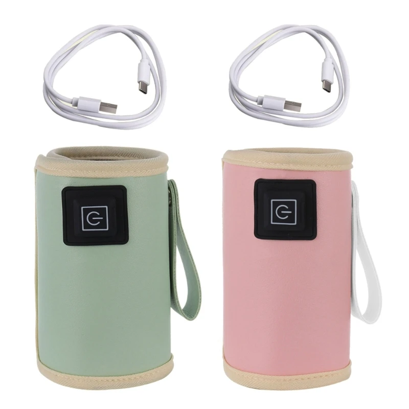 Adjustable Temperature USB Milk Warmer Bag Bottle Heater Convenient for Moms H37A