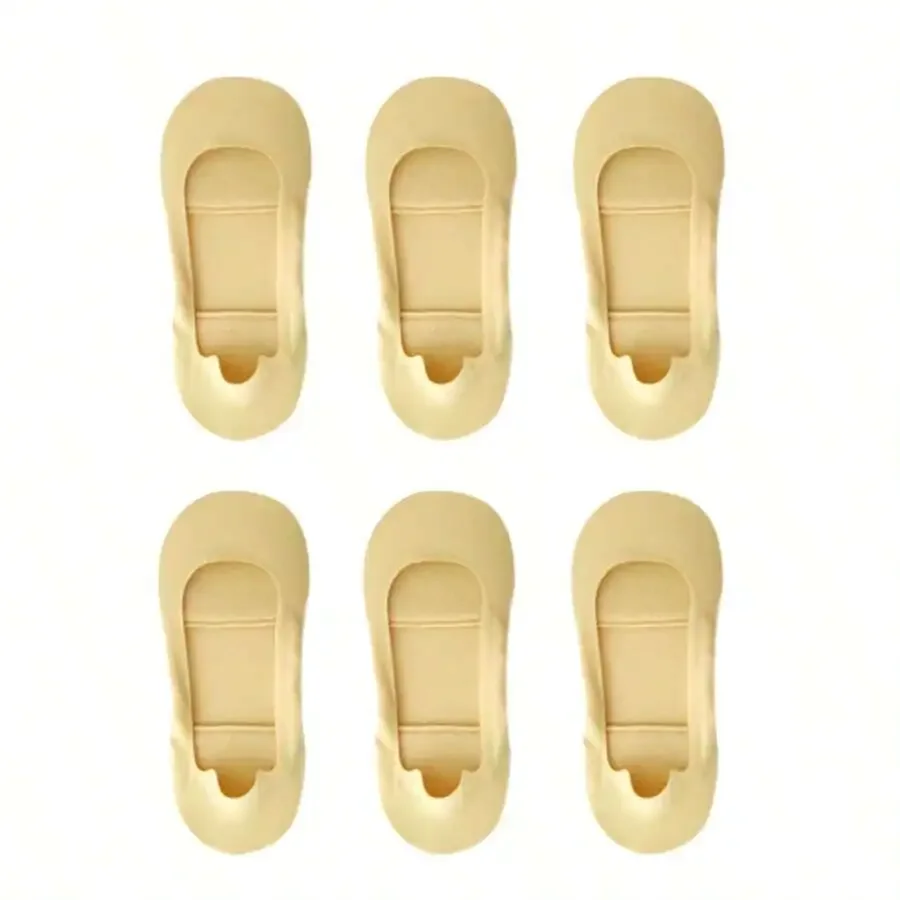 3 Pairs Women's Boat Socks, Plantar Fasciitis Cushion Insoles, Shock Absorbing Invisible Non-Slip Shoe Pads, Spring/Summer view 4