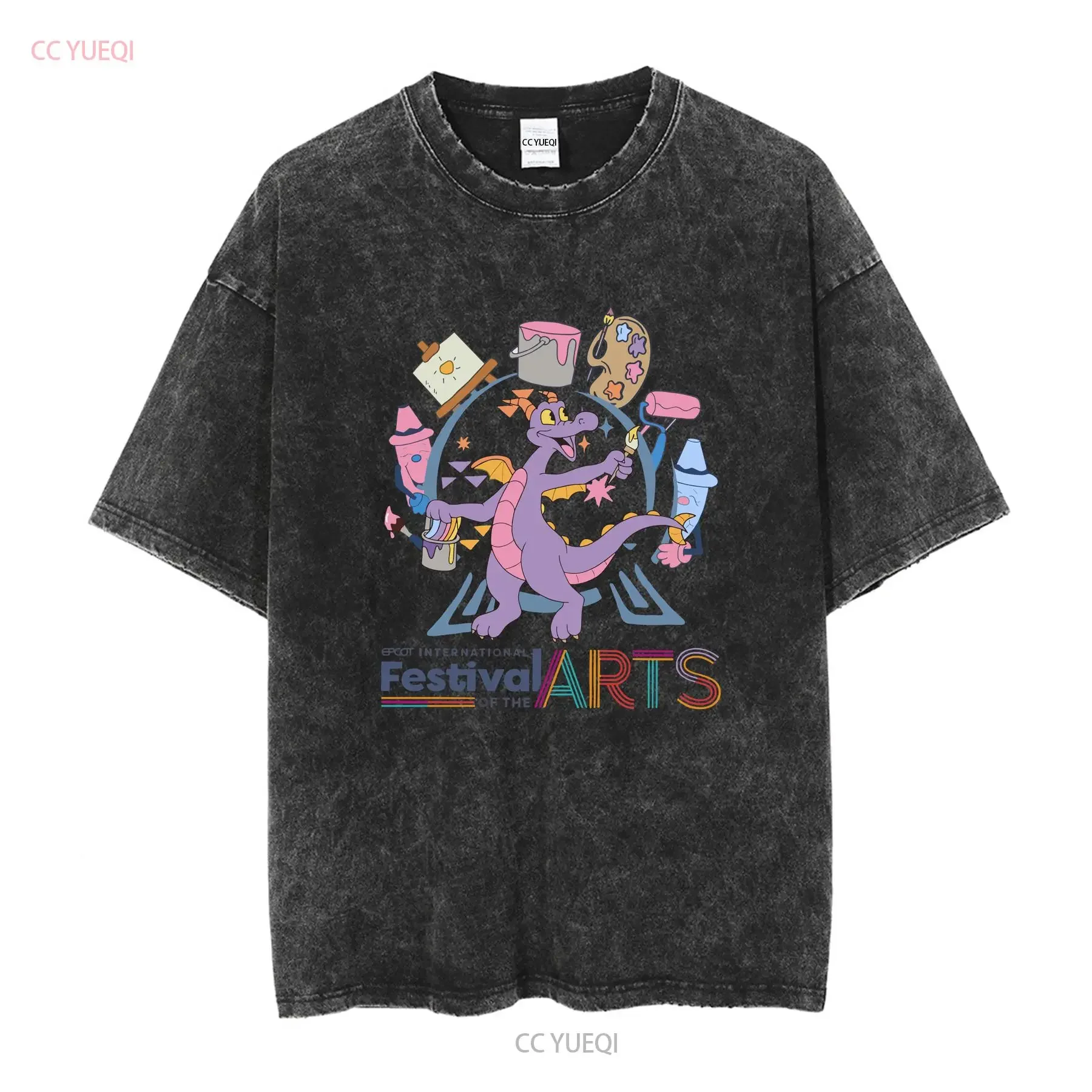 Epcot International Festival of the Arts T Shirt Figment Center Trip long or short sleeves vintage Washed Comfortable Unisex