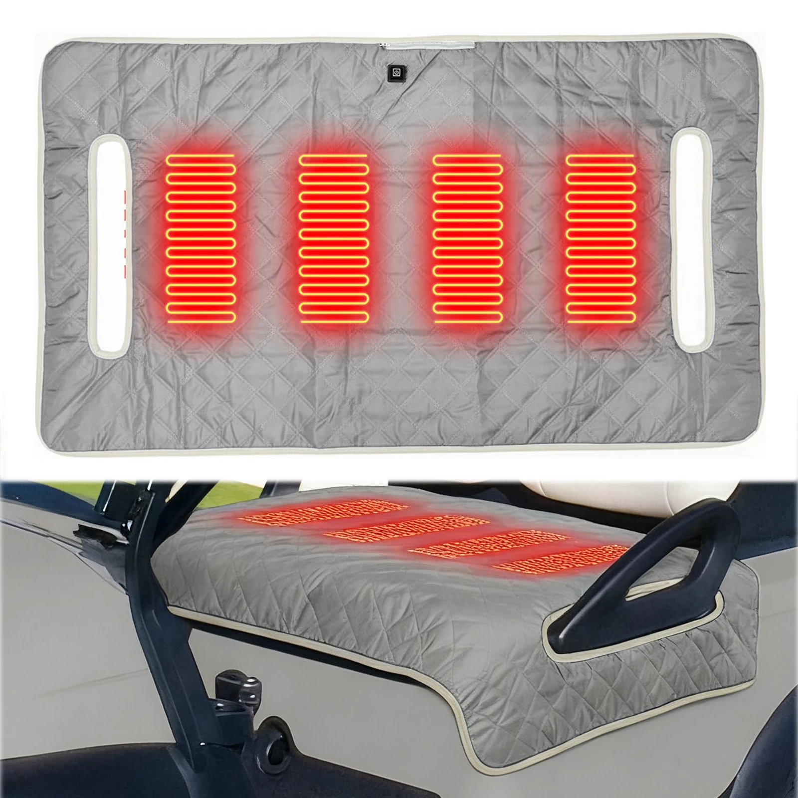 

Golf Cart Seat Blanket Waterproof Heated Seat Cushion Travel Sports Cart Seat Cushion Cover Golf Gifts for Men Golf Lover