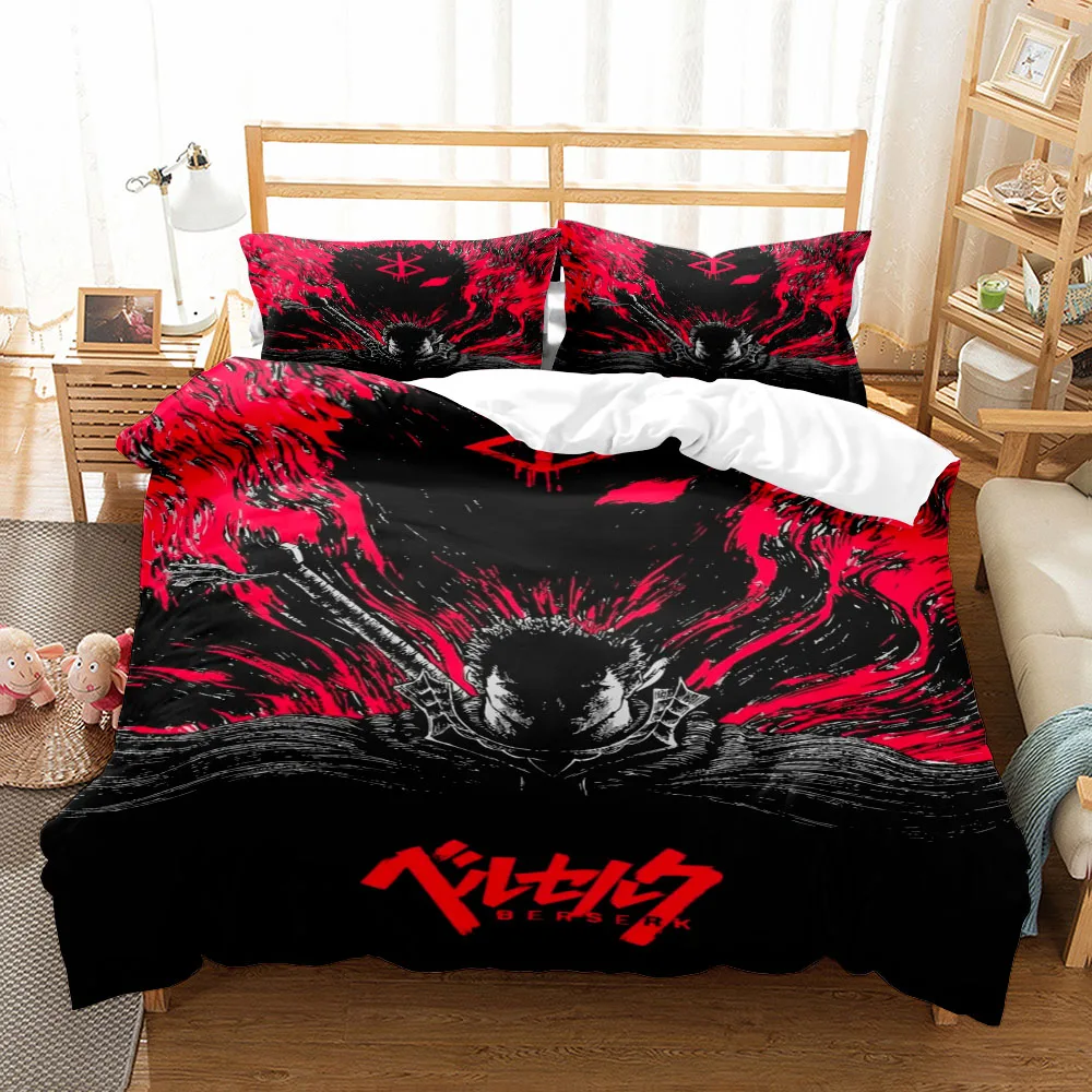 Imagem -05 - Berserk Anime Duvet Cover Grupo Linho Conjunto sem Folha Rei Rainha Duplo Full Twin Cama de Tamanho Único