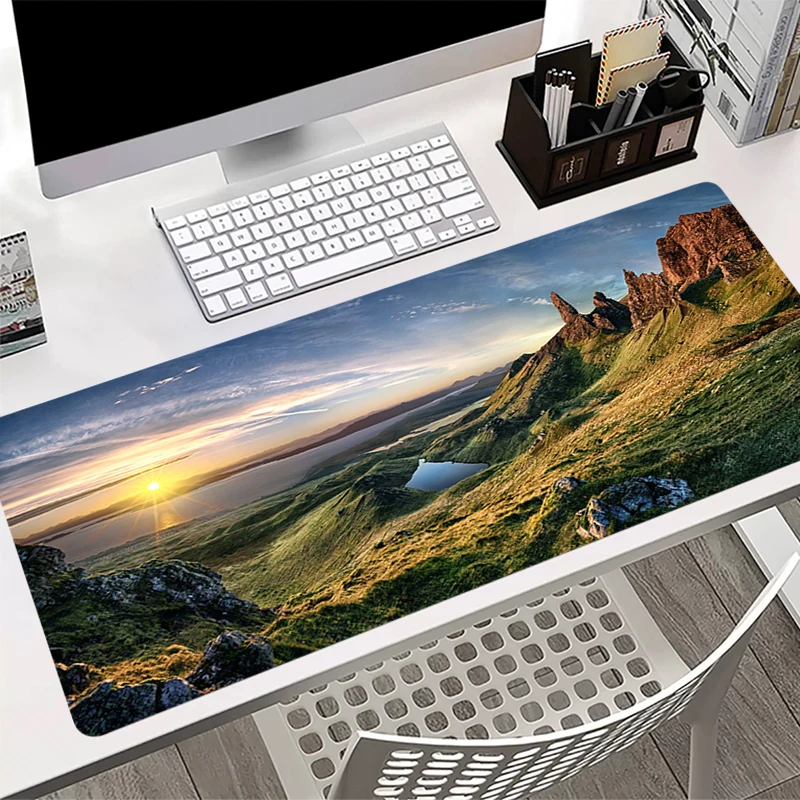 

Large Gaming Mousepads Beautiful Landscape Scenery Computer Soft Mousepad 900x400 Desk Pads PC Keyboard Mats Non-slip Table Rug