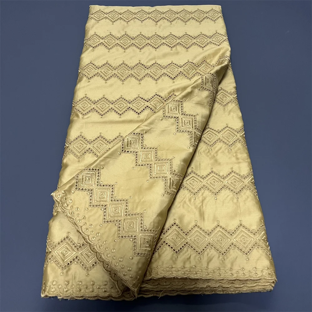 

2025 польское роскошное кружево высокого качества в африканском нигерийском стиле из чистого тюля, дамасская кружевная ткань с вышивкой, праздничное платье с блестками, хлопок, 5 ярдов