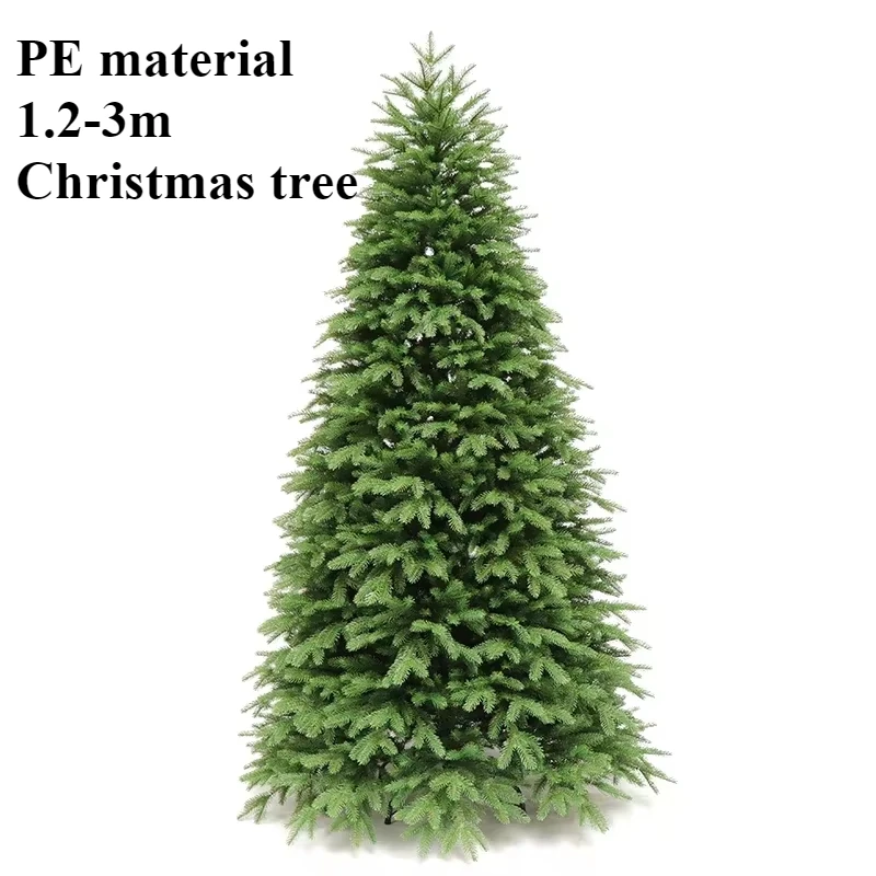 Artificial Christmas Tree 1.2m to 3m Christmas All PE Material Encrypted Large Green Christmas Tree Pine  Atmosphere Decoration