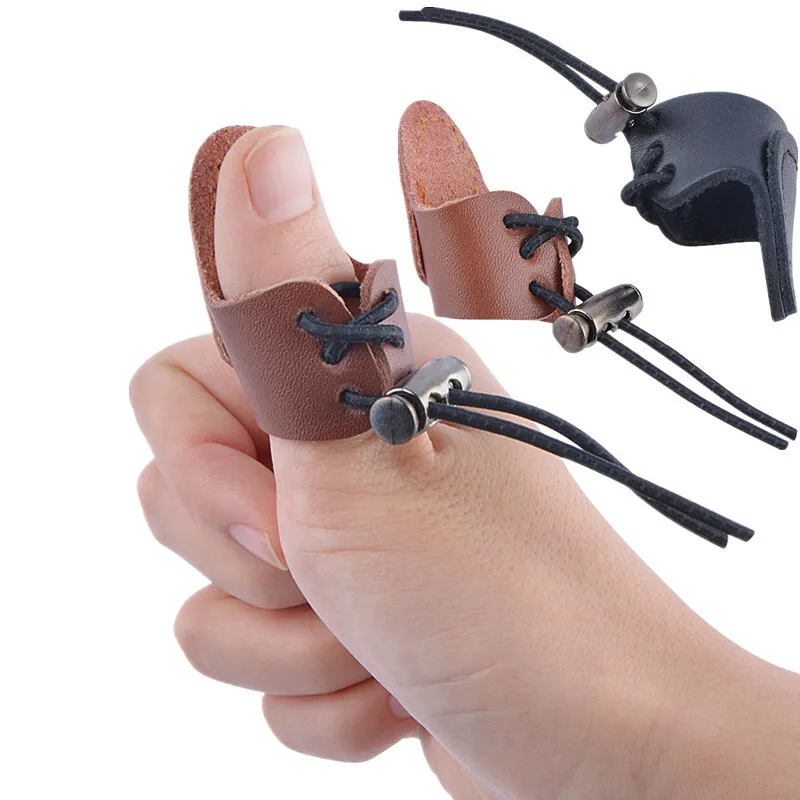 مريح الرماية الإبهام حامي قابل للتعديل حجم إصبع الحرس تصميم سميك L/R استخدام اليد مثالية لعشاق قوس منحني