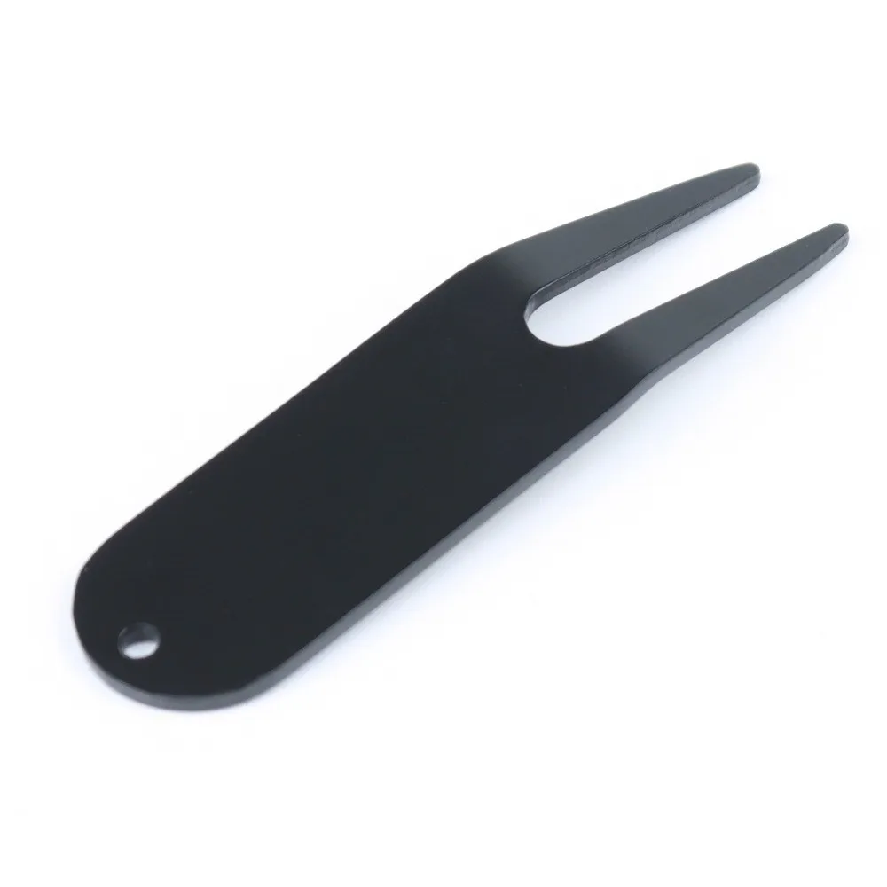Metal Bending Golf Divot Repair Tool Aluminum alloy Slim Flat Golf Divot Tool Portable Two-Prong Green Divot Fork
