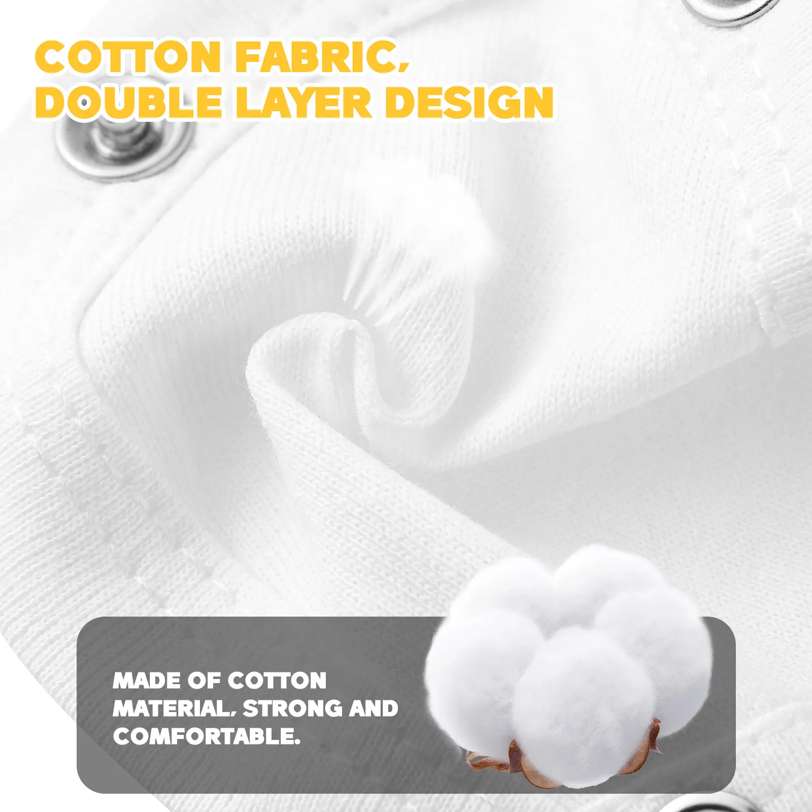 5Pcs Soft Cotton Baby Romper Extender Snap Bodysuit Extension Piece Washable Non-Restrictive Length Adjuster for Newborn to 12M - view 4