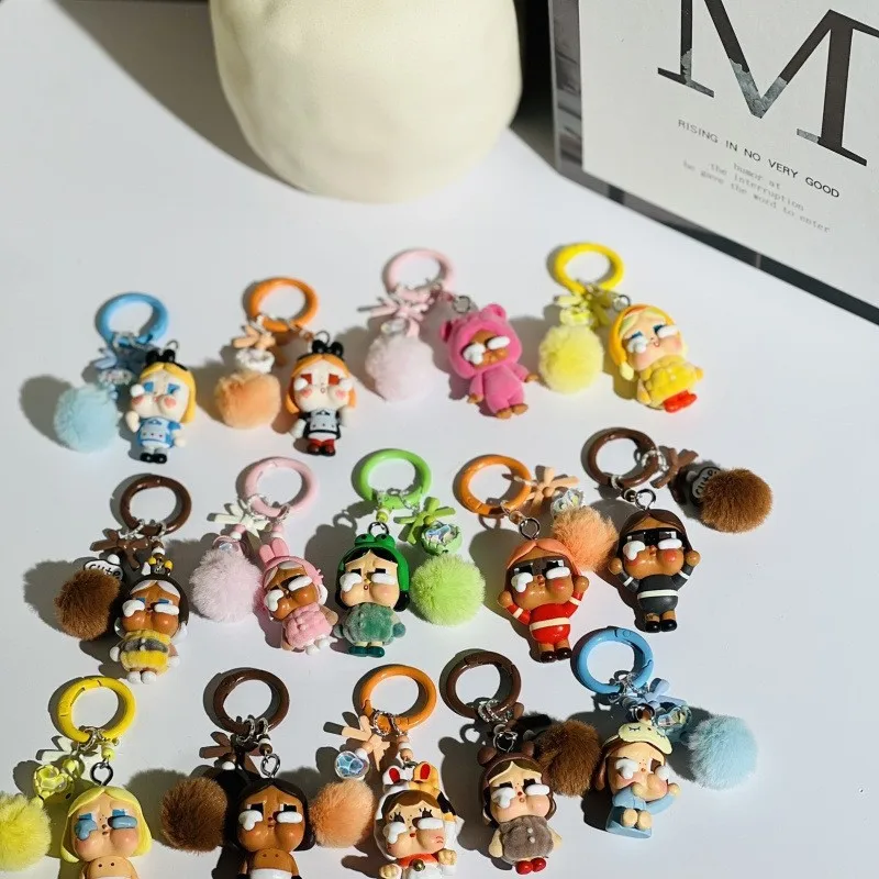 

Cry Baby персонализированный креативный плюшевый брелок для ключей, сумка, кулон, женский мини-милый бант, маленький кулон в виде комок для волос, Рождественский подарок