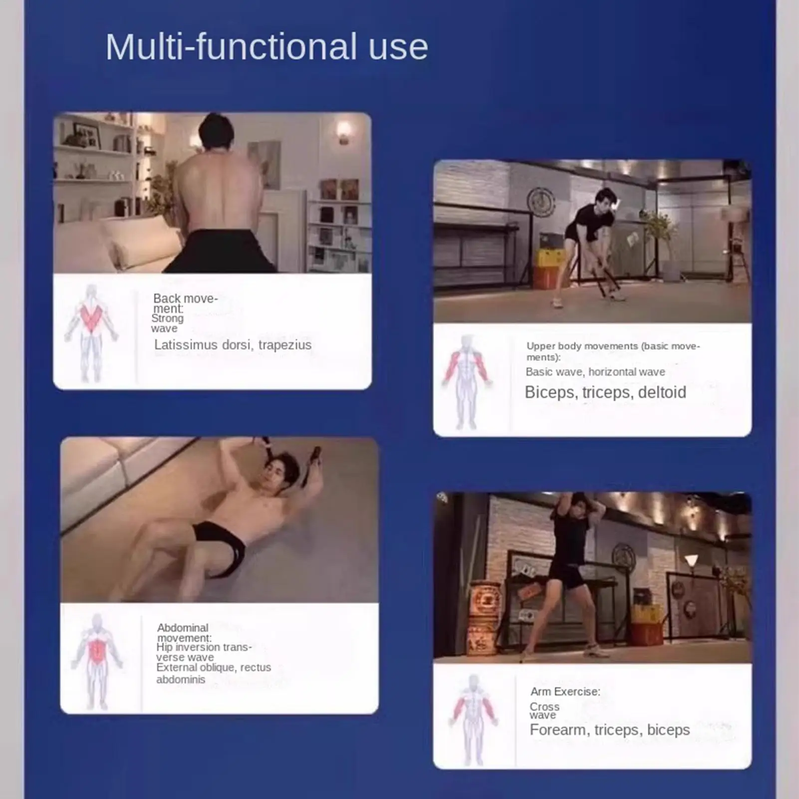 Corde de combat sans fil robuste, lestée, pour entraînement de force, hommes et femmes, pour les passionnés de fitness et de cardio.