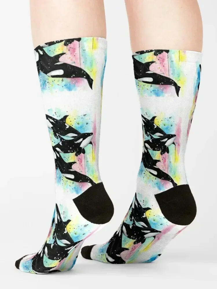 Killer whales orcas Socks Running Climbing valentine gift ideas Men's Women's Socks Men's