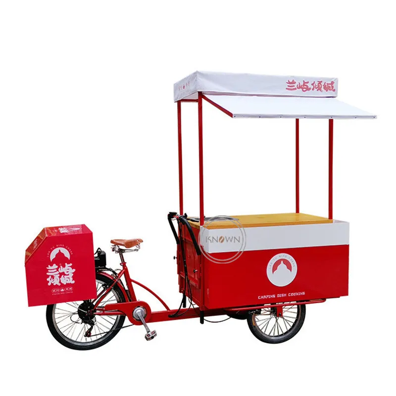 Adult Pedal Cargo Bike Bicycle Snack Vending Cart Coffee Fast Food Tricycle for Sale In Europe Country