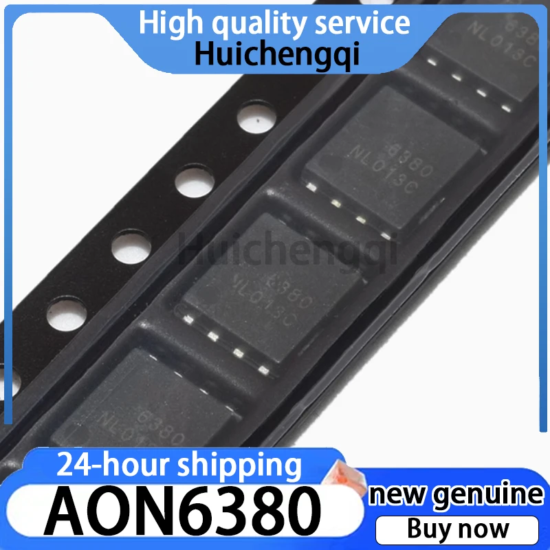 10PCS Original Genuine AON6380 Package DFN-8 N-channel 30V/24A Field-effect Transistor