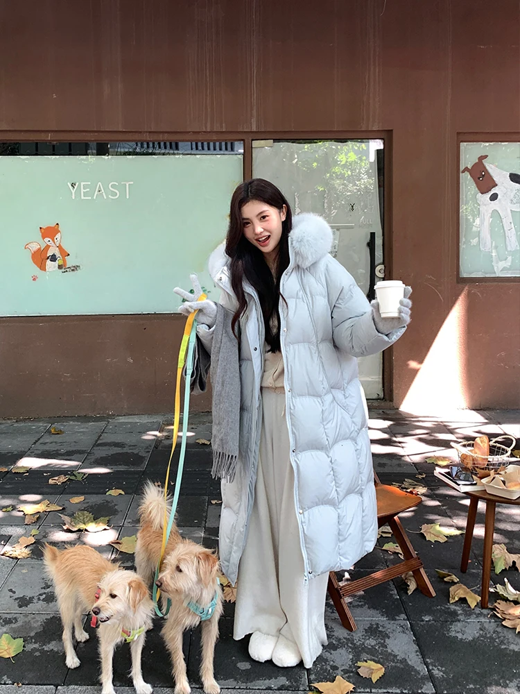 

Женское пуховое длинное пальто SuJiuer средней длины, зима 2025, новое длинное пальто Sle Faionable Plant, корейское длинное пальто прямого кроя из полиэстера...