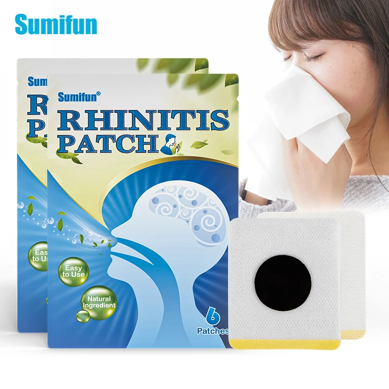 

12pcs/2bags Sumifun Rhinitis Patches Treatment Medical Plaster Cold Stuffy Nasal Congestion Antipruritic Throat Soothing Sticker