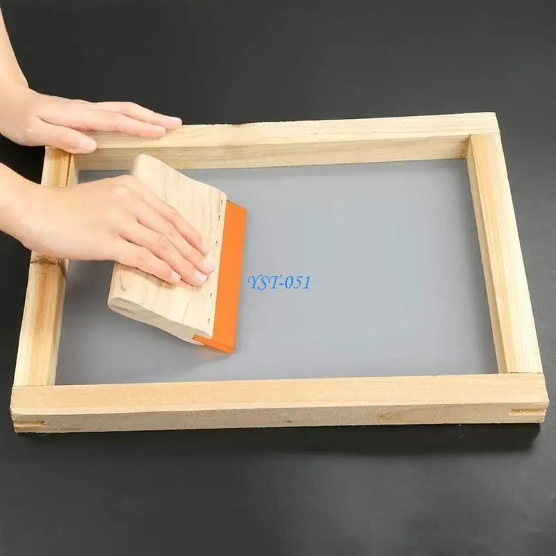 

E15A 3Pcs Efficient 75 Durometer Wooden Scraper Silk Screen Printing Squeegee Board for Screen Printing Easy to Use