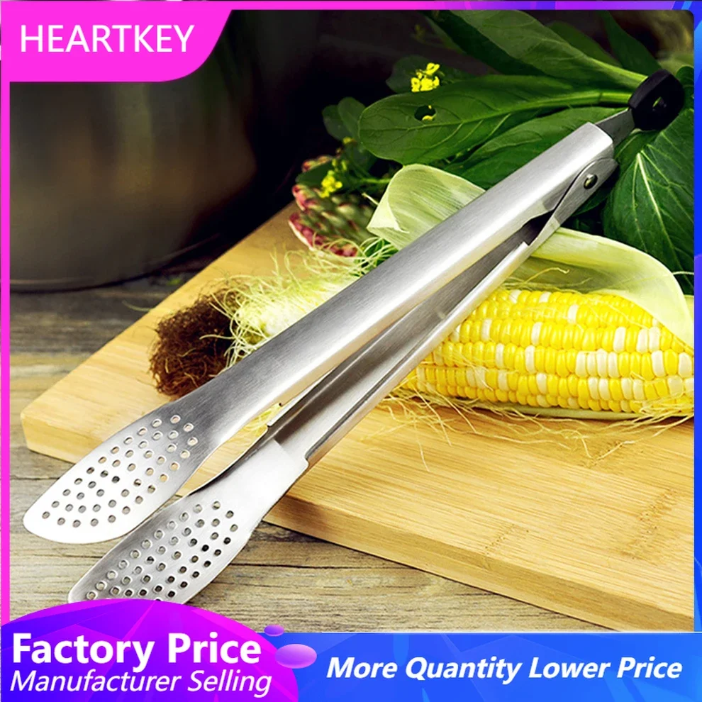 

Kitchen Tong Heat Resistant Hollow-Out Stainless Steel Barbecue Tongs Food Tongs Kitchen Tools BBQ Tools Accessories