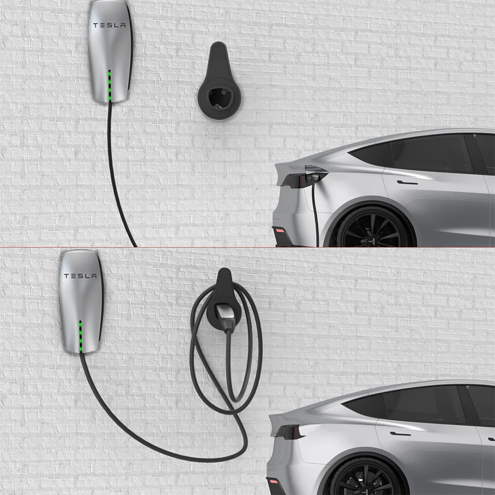 LONLINK-Suporte do cabo do carregador de parede para veículo elétrico, cabeça de arma, tomada, suporte do carregador EV, Tesla, tipo 2, tipo 1,