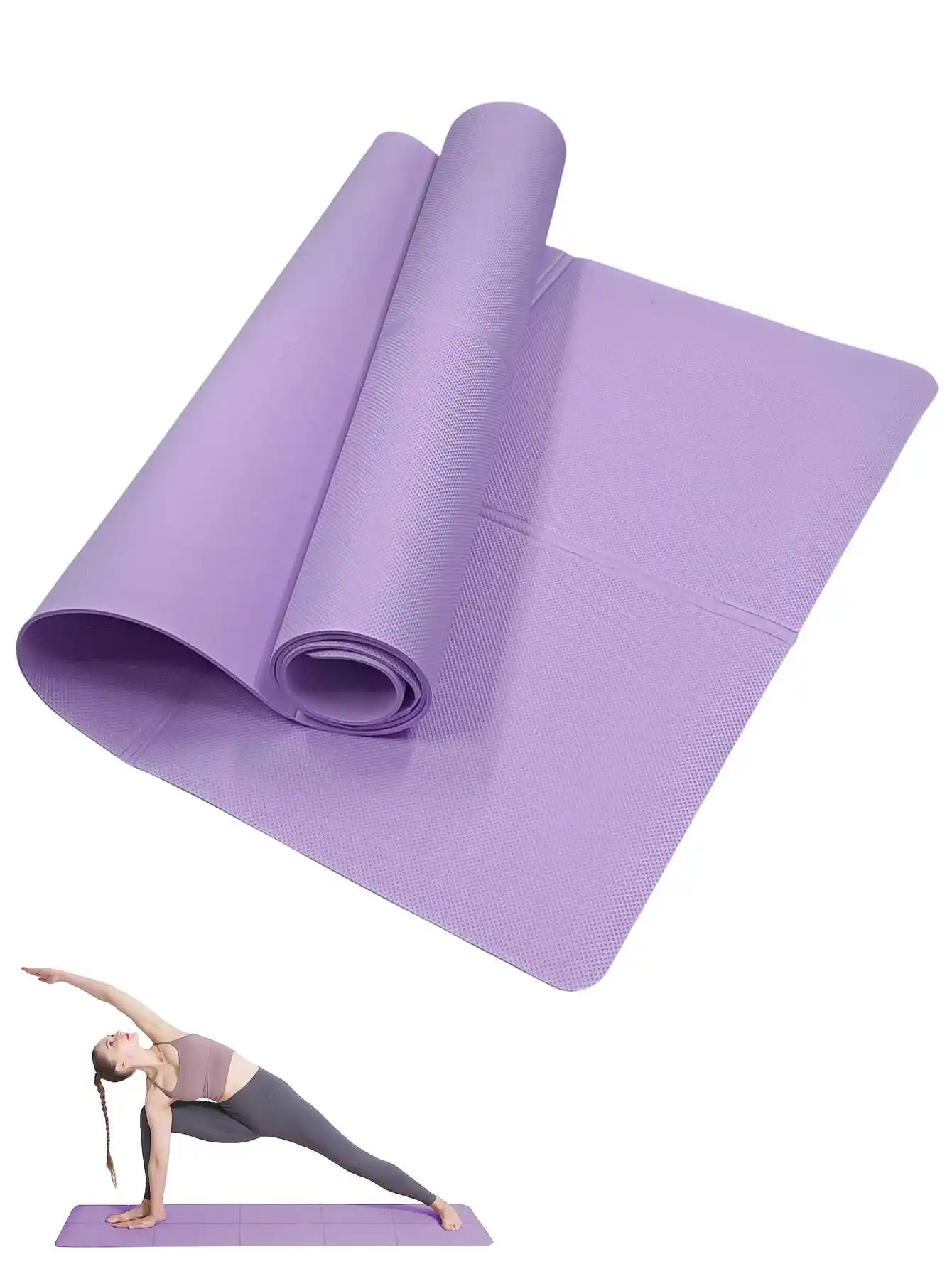 Yogamat Pilates Fitnessmat 3/4/6mm Dikte Antislip Yogakussen Reizen Fitness Oefening Pad voor Dames Home Gym Vloertraining
