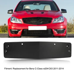 Front Bumper License Plate Holder 204 880 13 44 Replacement for Benz C‑Class W204 AMG C63 2011 to 2014
