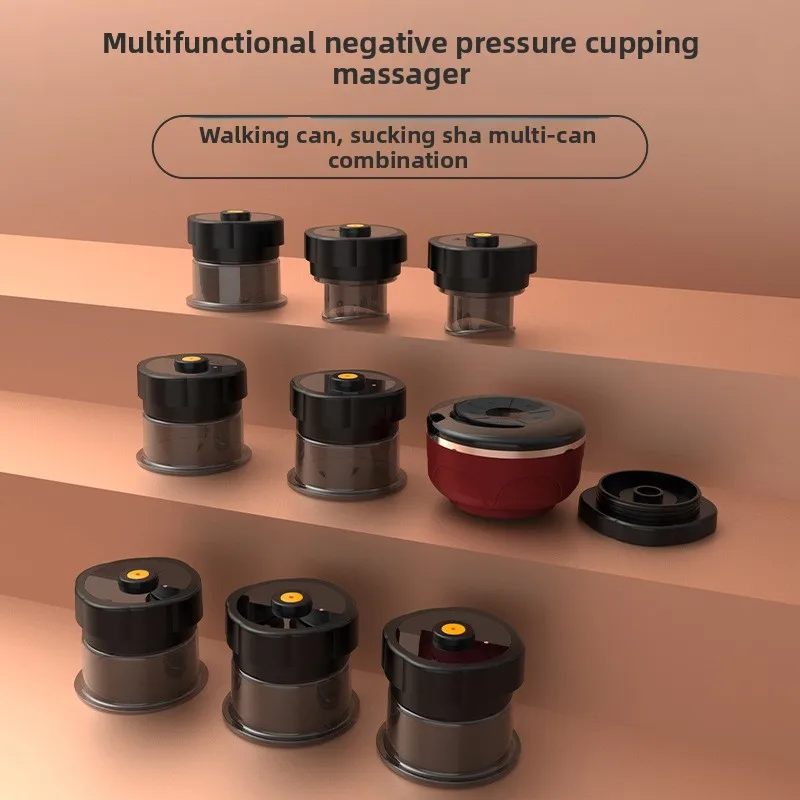 Luxury Home Electric Cupping Instrument Intelligent Vacuum Suction Hot Compress Device for Body Perfect Gift