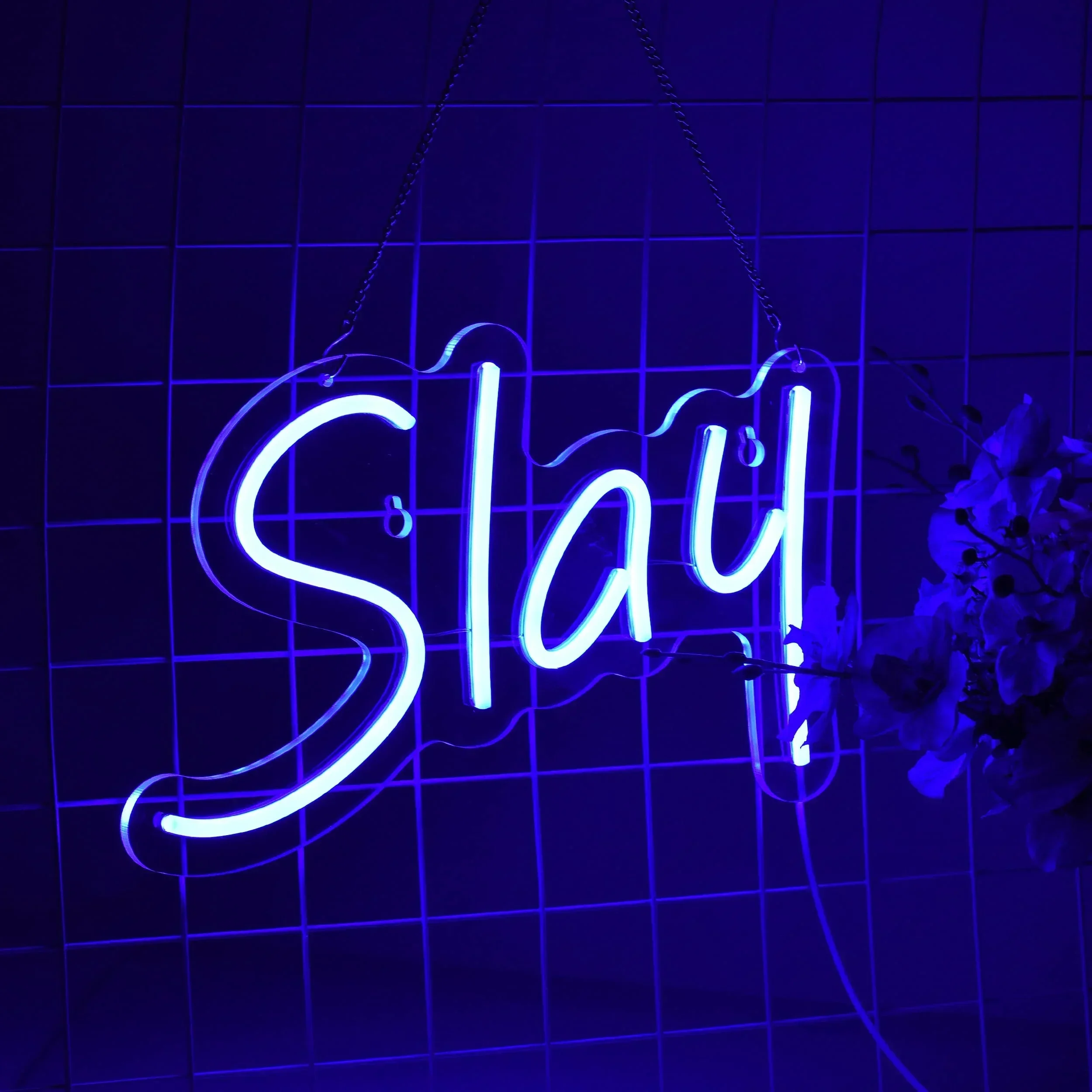 Slay Neon Sign Light For Wall Decor, Led Neon Light For Bedroom Wall Decor Preppy Girls Aesthetic Dorm Cute Bratz Room Decor