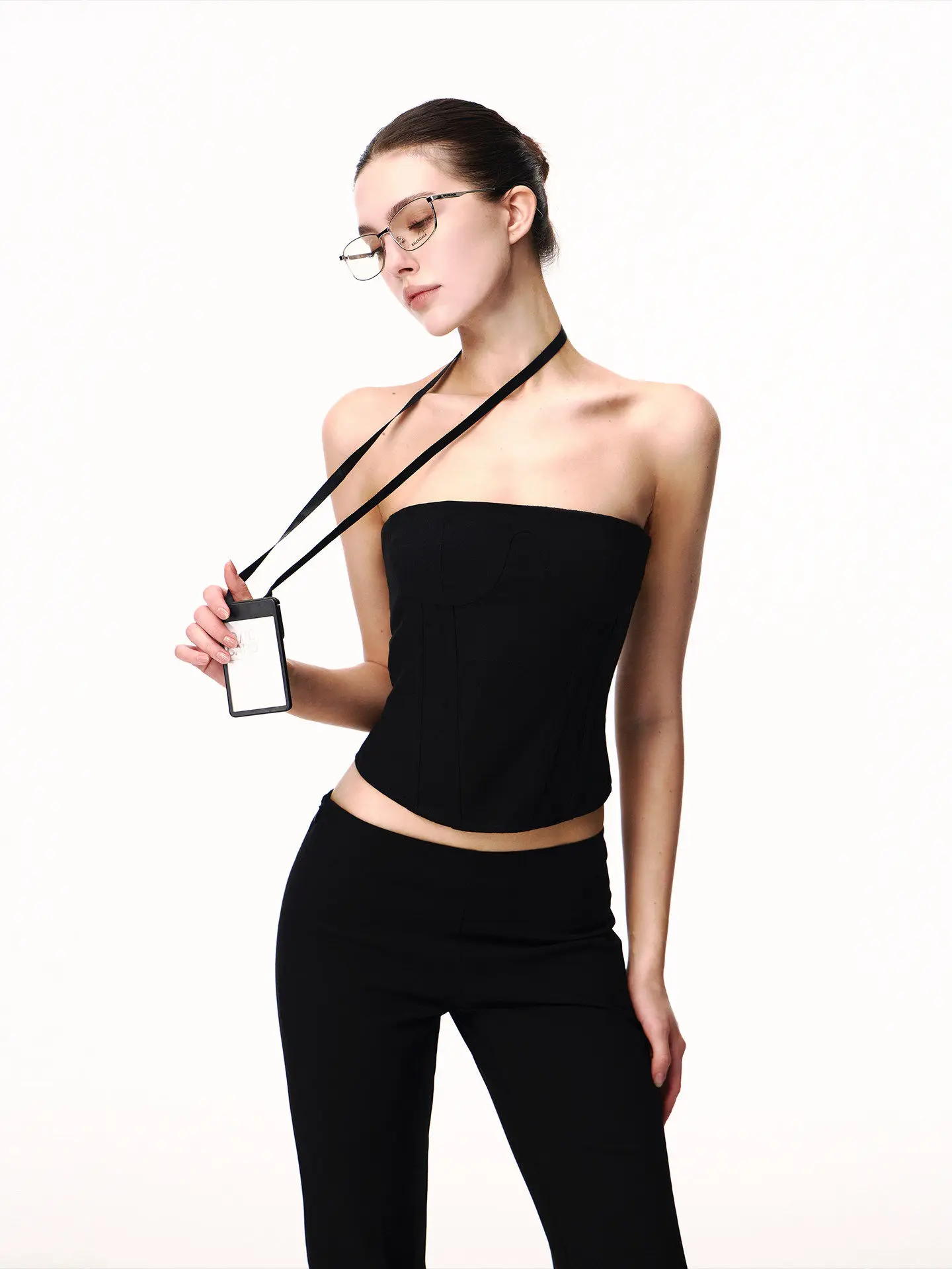 

JLAUNT Bla Strapl Crop Top Women Summer Outdoor Wear Slimming Fibone Design Sexy Girl Top Polyester Cotton Spandex Blend