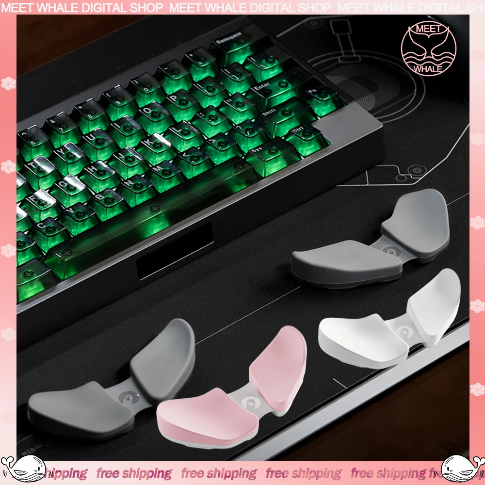 

AngryMiao DeltaHub Carpio2.0 Ergonomic Design of Split Wrist Support Keyboard And Mouse Office Wrist Guard Silicone Mouse Pad