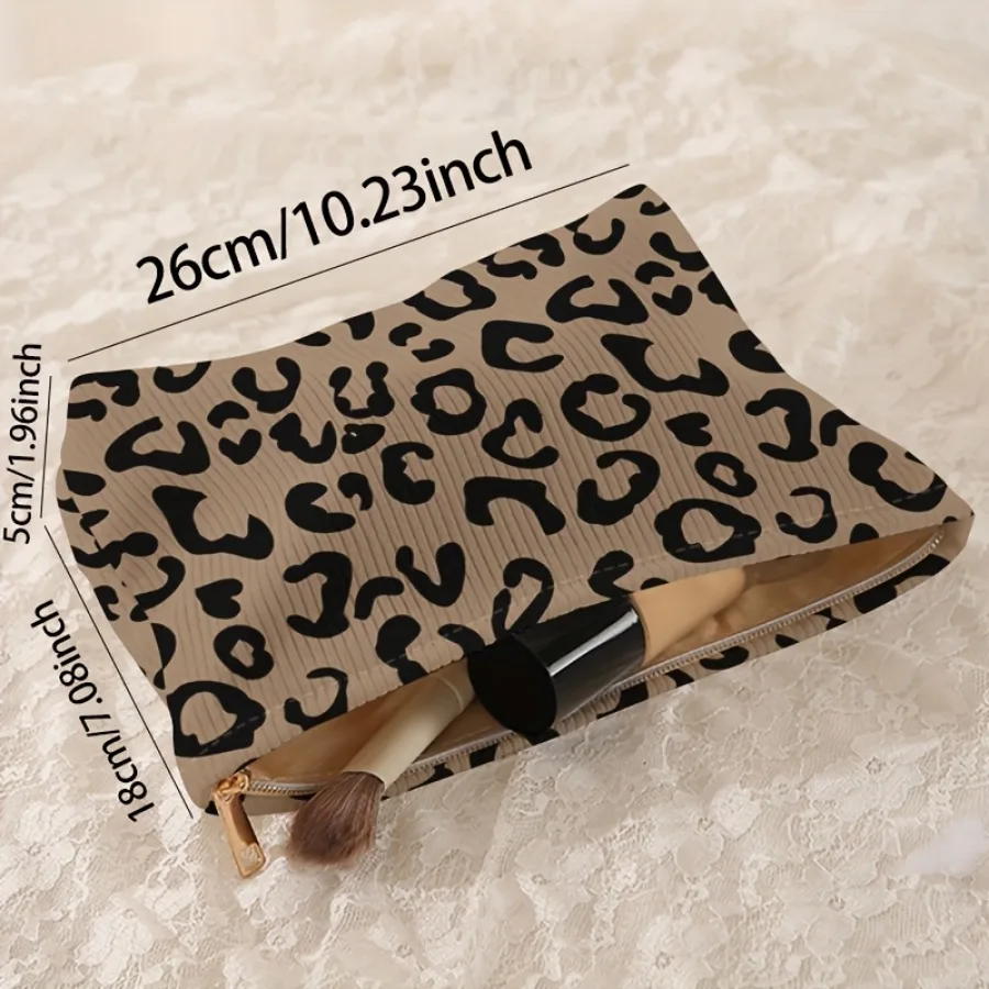 Corduroy makeup bag is durable, lightweight, and multifunctional. It is very practical for daily makeup when going out