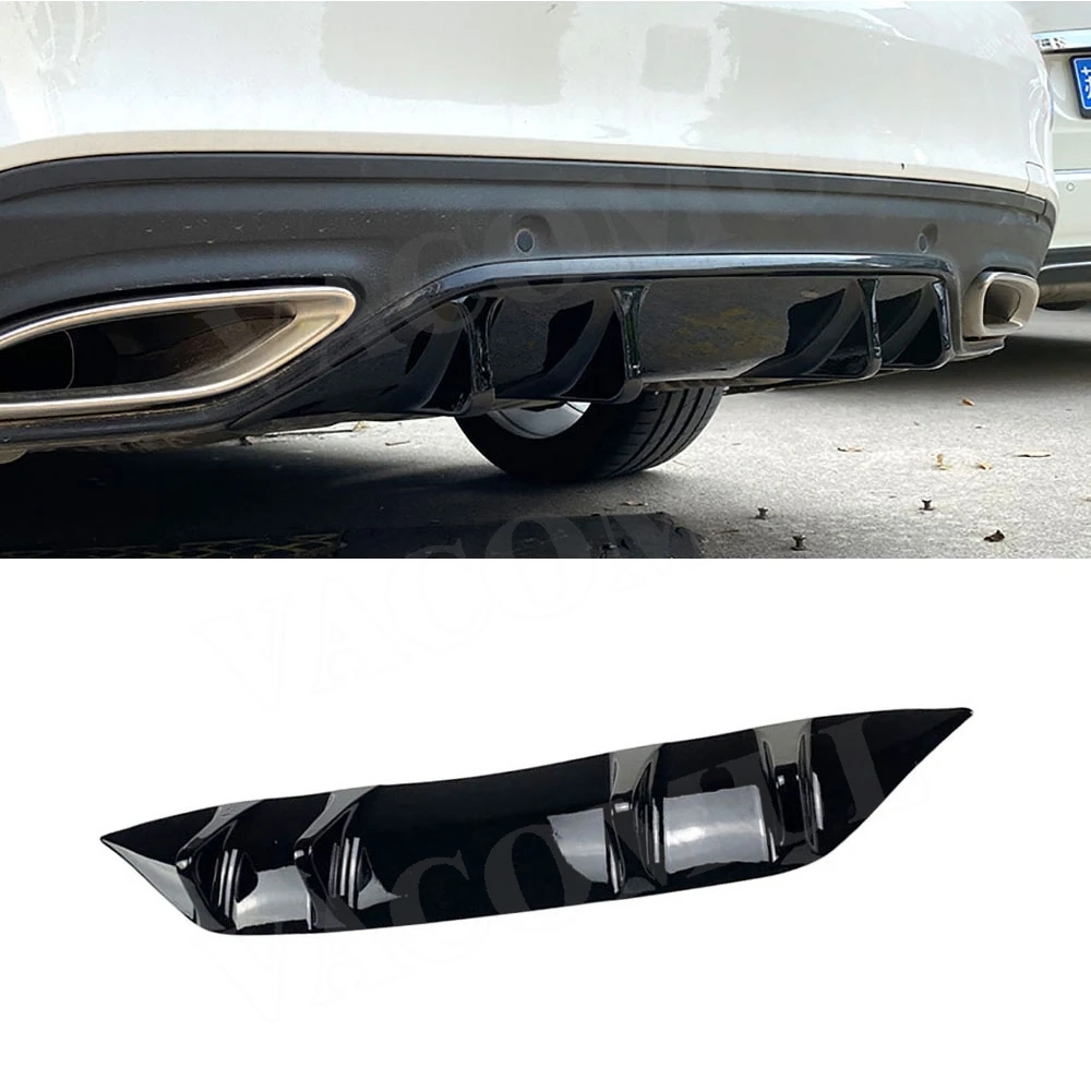 

For Mercedes Benz C-Class W205 C200 C260 AMG Line 2019-2021 ABS Rear Bumper Lip Spoiler Rear Wind Blade Splitter Protector