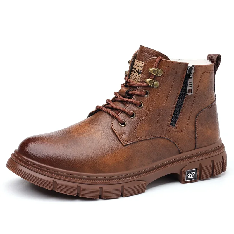 WAERTA-Bottes de rinçage pour hommes, chaussures optiques, fermeture éclair astronomique, chaussures imperméables pour hommes, créateur de mode, grande taille, hiver 2023