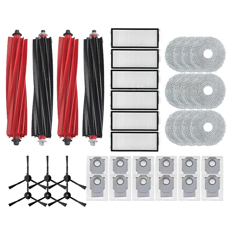 AC39-For Roborock Qrevo Master Replacement Spare Parts Accessories Main Side Brush HEPA Filter Mop Pads Dust Bag
