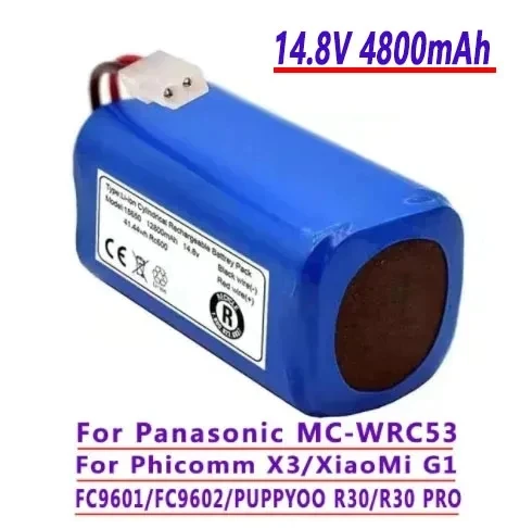 

100% новый.Оригинал.Vakuum-Batería Para XiaoMl G1, 14,8 В 4800 мАч.MC-WRC53, FB X3, FC9601, FC9602