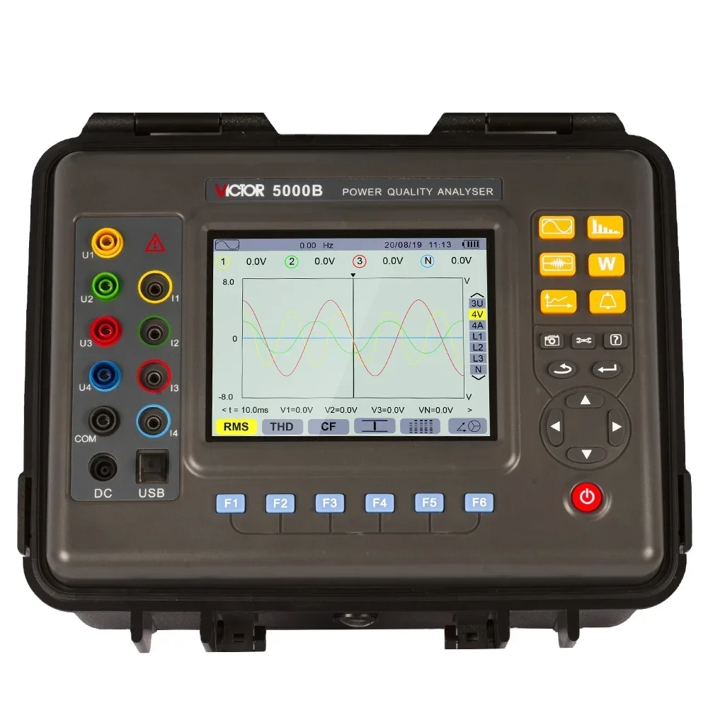 VICTOR 5000B 68mm Clamp Electric Energy Meter Digital Power Quality Analyzer