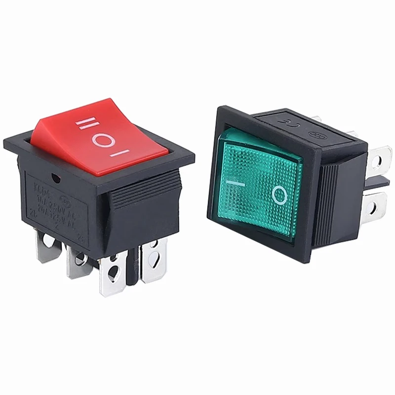 Latching Rocker Switch Power Switch I/O 4 Pins 6 Pins with Light 16A 250VAC 20A 125VAC KCD4 2/3position