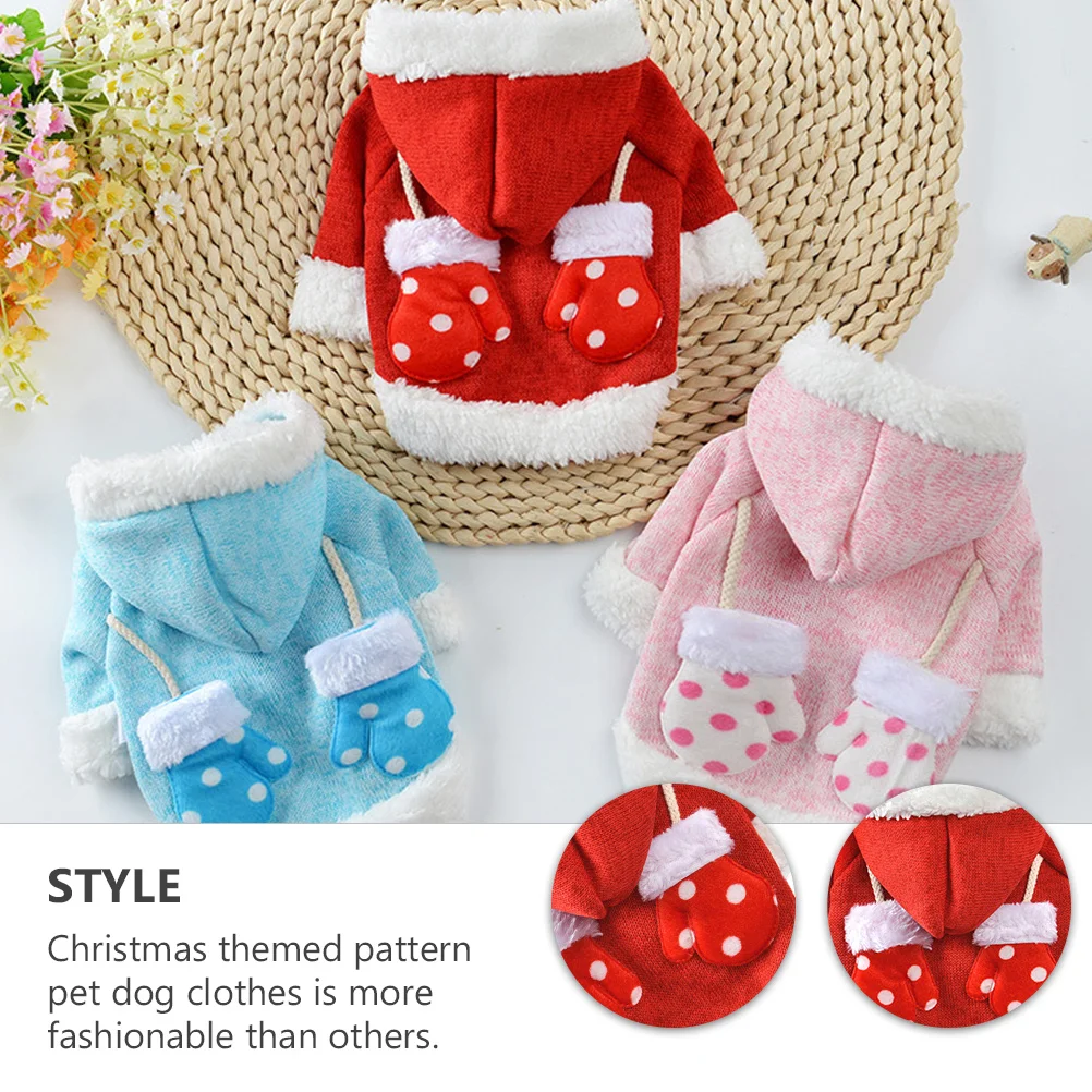 

1Pcs Dog Clothes Christmas Pattern Winter Fall Sweater Costume Durable Pet Hoodie Cute Party Supply Christmas Pet Clothes