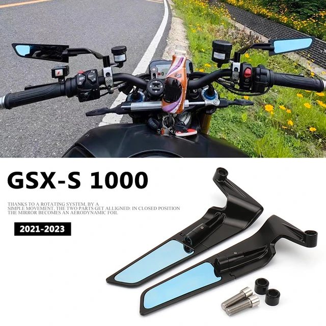 Suzuki GSX-S1000 gsxs1000 GSX-S 1000 gsxs 1000 2021 2022 2023用モーターサイクルミラー,調整可能なサイドウィング付きガラス  - AliExpress