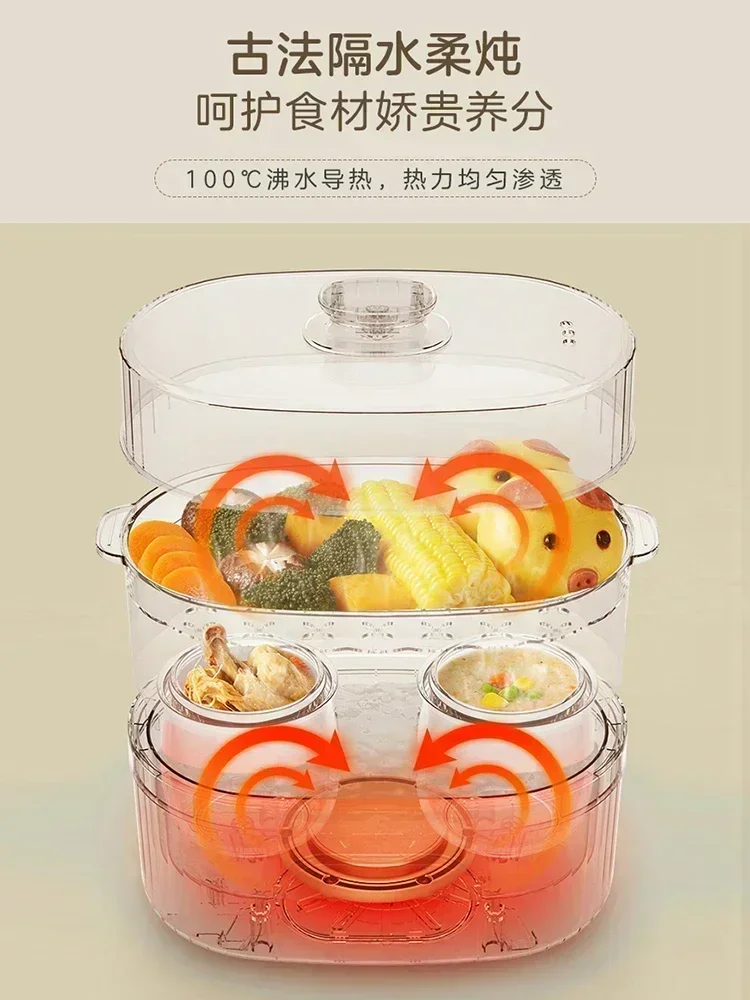 หม้อไฟฟ้าเซรามิกหม้อซุป BB, หม้อต้มรังนก220V หม้อสตูว์ขนาดเล็ก à soupe de menage