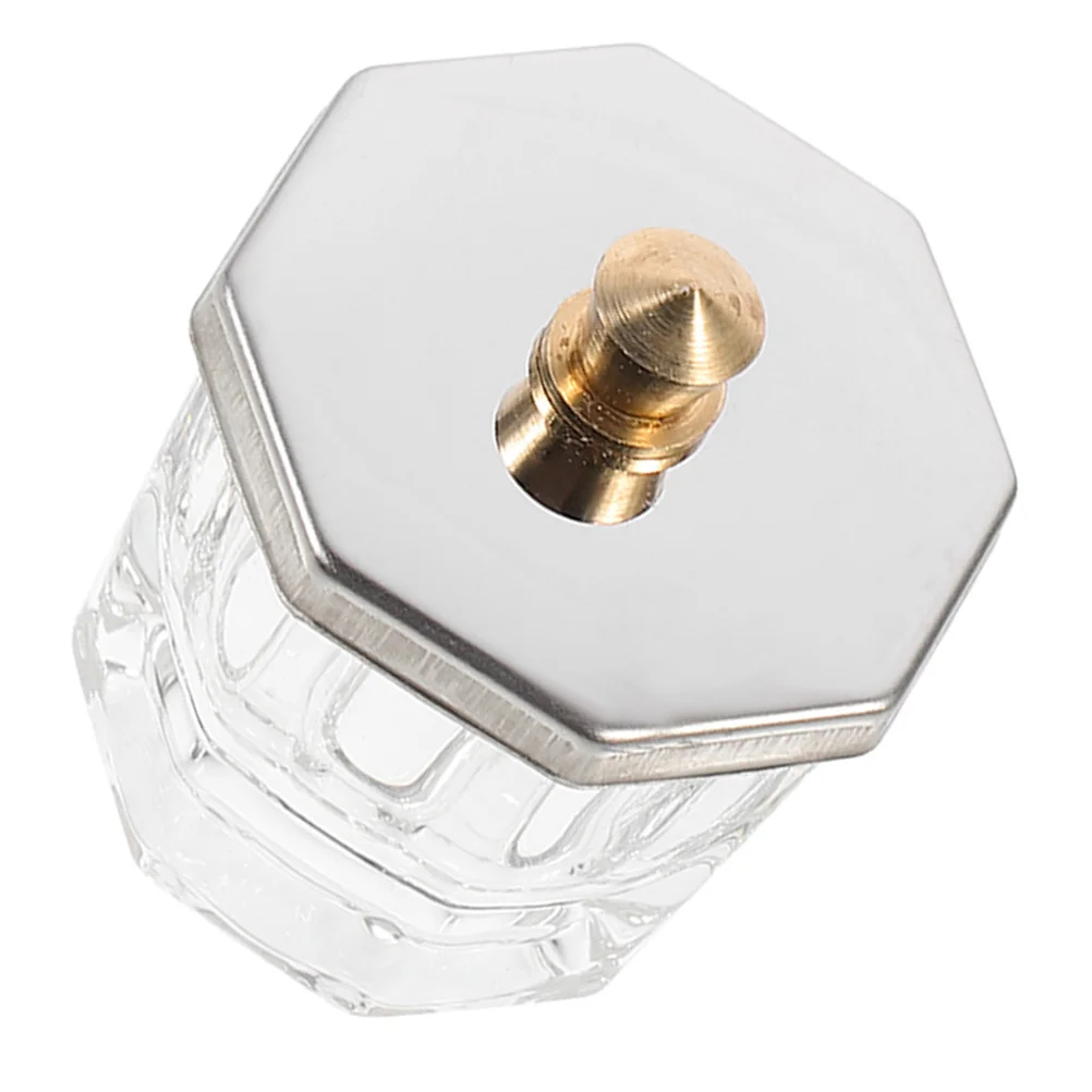 Piatto Dappen per unghie acriliche con coperchio Tazza per unghie in vetro per miscelare lo strumento per manicure in polvere liquida Strumenti per unghie acriliche dal design elegante