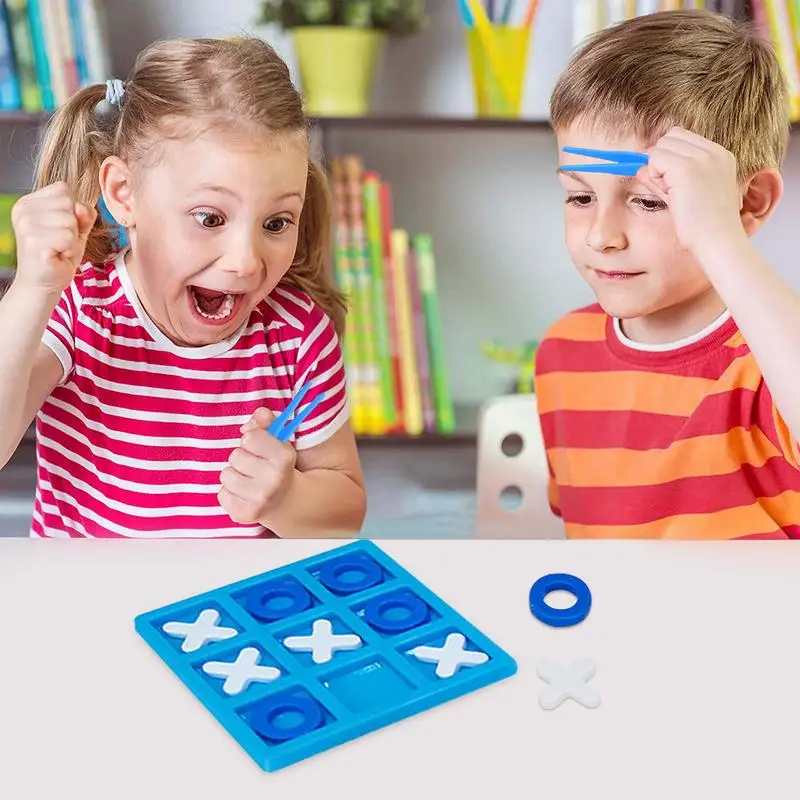 XO Board Games Educational Classical Desktop Strategic Game Family Games Party Favors Compact Travel Toys Indoor/Outdoor Play