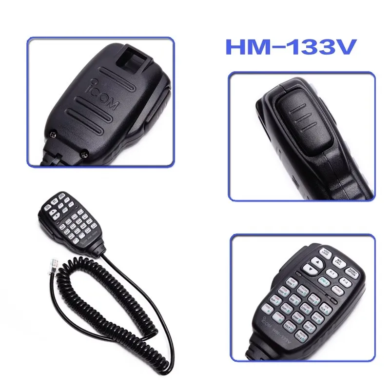 HM-133V ICOM samochodowy mikrofon głośnikowy Walkie Talkie z wtyczką RJ-45 8Pin HM133V mikrofon ręczny dla IC-2200H IC-V8000 IC-2720 IC-2820H