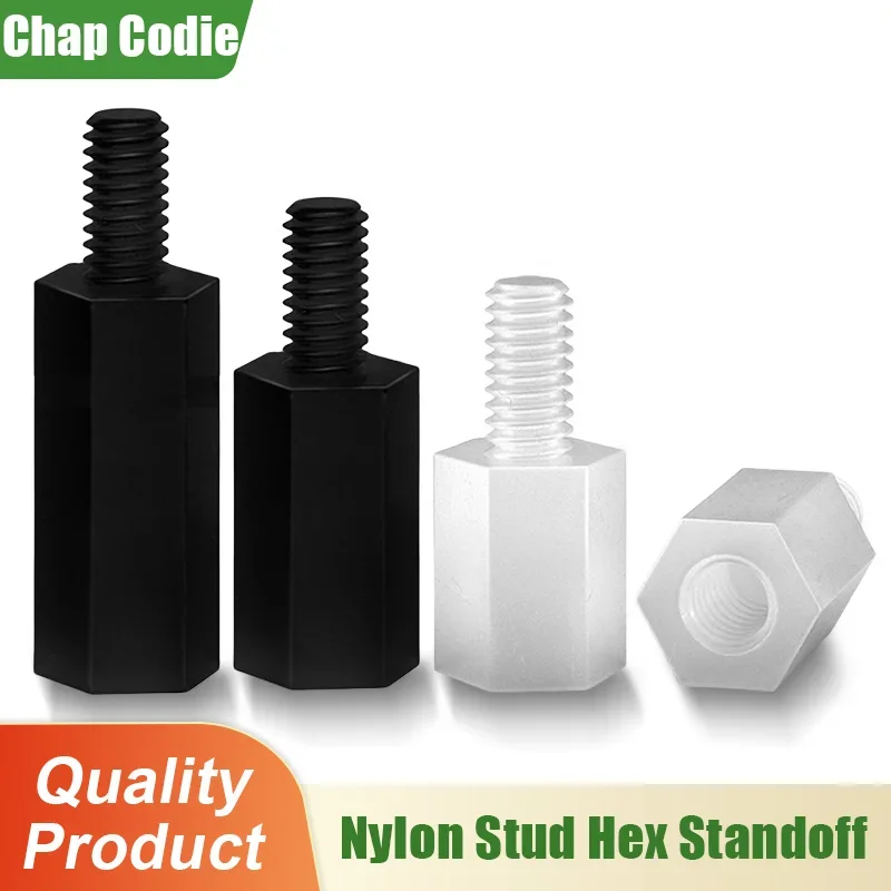 Board Rack Stud Standoff Hex Nylon Motherboard Spacing Screws Male to Female Columns M2 M2.5 M3 M4 M5 M6 Spacers Black White