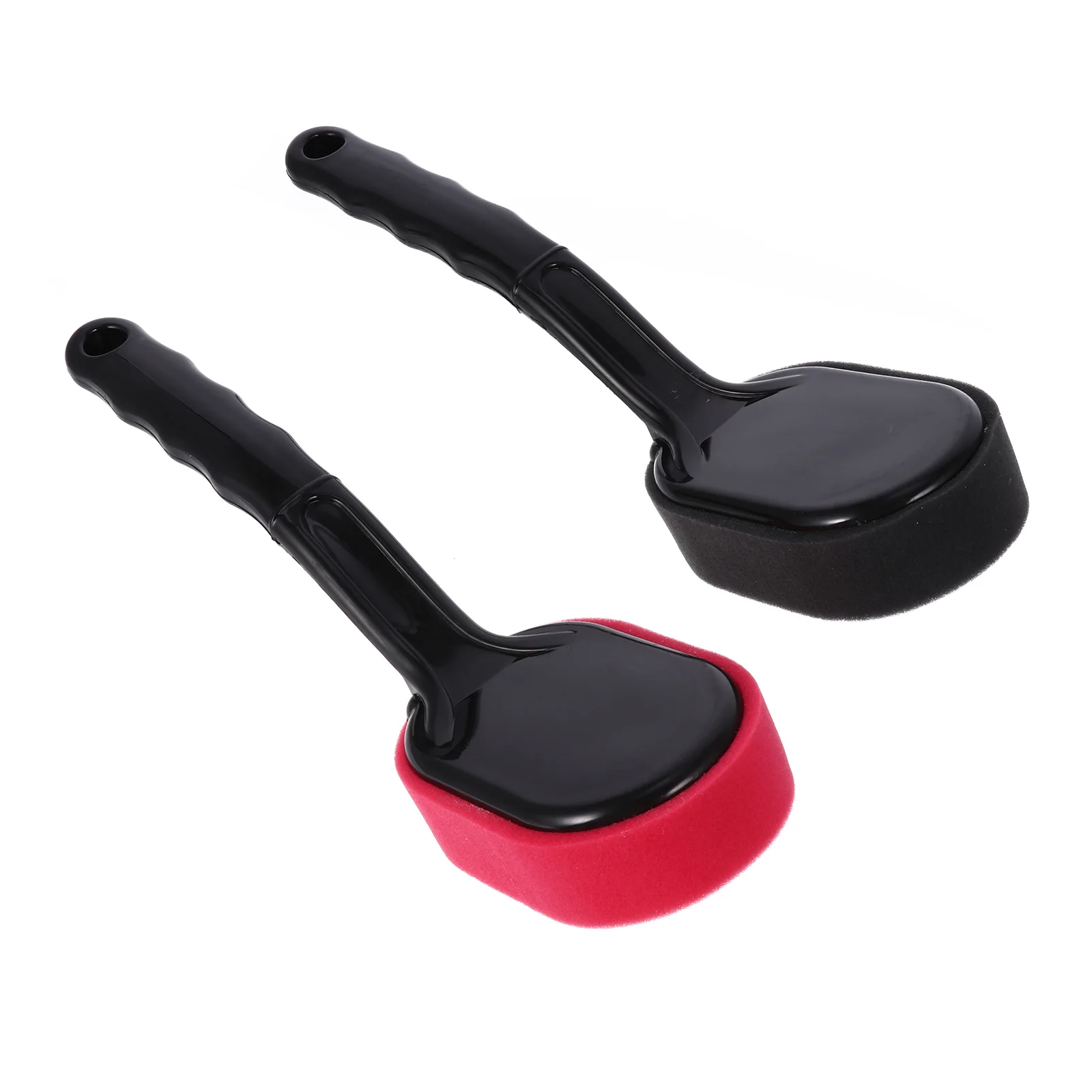 

2 Pcs Waxing Brush Tire Applicator Sponge Wheel Car Polishing Tool Automatic Cleaning Abs Pad