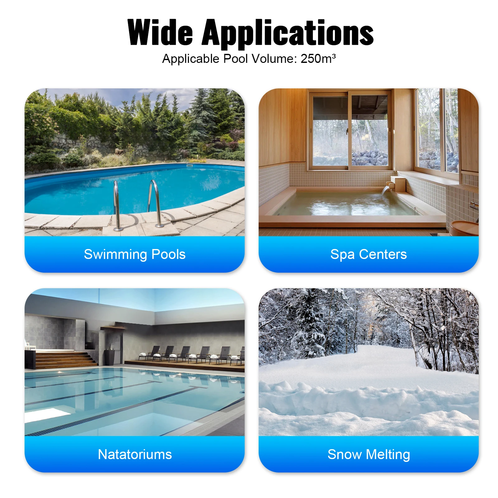 60KW Schwimmbad-Wärmetauscher aus Edelstahl SS304 für 250m³ Poolvolumen, Leistung 200kBtu/h für Whirlpools und Heizwannen – Detail 5